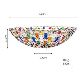 Stained Glass Vase Fruit Plate Jar Goblet Home Decor Utensils (Option: Fruit plate)