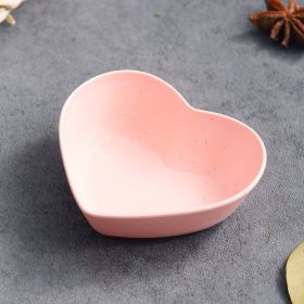 Japanese Love Plate Leaf Plum Small Seasoning Dish (Option: Love plate pink)