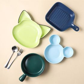 Cute Children's Dividing Tableware Supporting Household Baking Tray And Baking Bowl (Option: 6PC Set4)