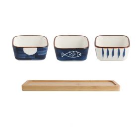Ceramic Snack Plate Dipping Sauce Dish (Option: 3box set)