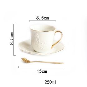 Butterfly Phnom Penh Western-Style Relief Ceramic Plate (Option: White-E)