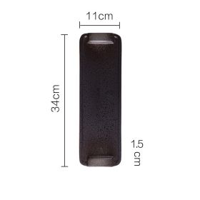 Ceramic Irregular Shaped Plate For Household Use (Option: Black Pearl-Cut Corner Plate)