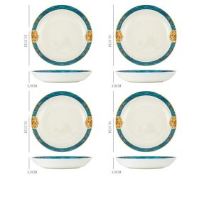 Dinner Plates Ceramic Steak Plate Web Porcelain (Option: 8in Rice dish-4PCS)