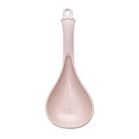 Thickened Large Long Handle Soup Spoon (Color: Beige)