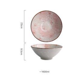 Domestic Soup Salad Ceramic Bowl And Plate (Option: 1style-9inches)
