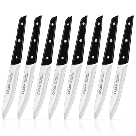 Steak Knife, 8Pcs Steak Knife Set Stainless Steel Serrated Steak Knife Dinner Knife for Home Amazon Platform Banned (Option: default)
