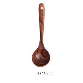 Japanese Style Wooden Nonstick Soup Spoon Spatula (Option: Large spoon)