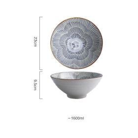 Domestic Soup Salad Ceramic Bowl And Plate (Option: 3style-9inches)