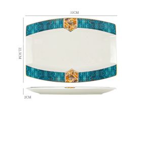 Dinner Plates Ceramic Steak Plate Web Porcelain (Option: 12in fish dish-1PCS)