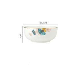 Dinner Plates Ceramic Steak Plate Web Porcelain (Option: 7in Soup bowl-1PCS)