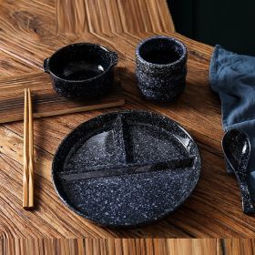 Ordered Diet Simple Style Solid Color Separating Tableware (Option: 5piece set I)