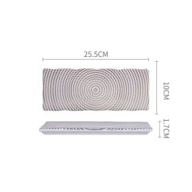 Japanese Style Retro Hand-painted Ceramic Sushi Plate Rectangular Plate (Option: 2Dancing Sakura)