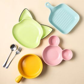 Cute Children's Dividing Tableware Supporting Household Baking Tray And Baking Bowl (Option: 6PC Set10)