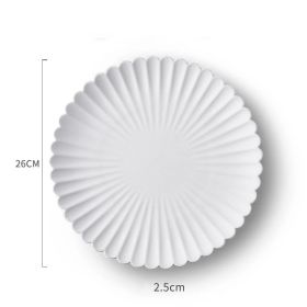 Creative Japanese Chrysanthemum Plate Frosted Ceramic Household Dishes (Option: 10inch chrysanthemum plate)