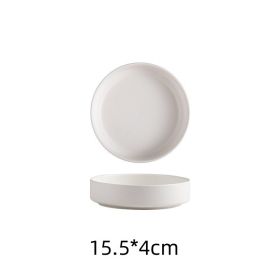 Creative Salad Ceramic Plate For Household Tableware (Option: White-6inch)