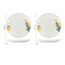 Dinner Plates Ceramic Steak Plate Web Porcelain (Option: 7in moonlight-2PCS)