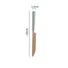 Scandinavian Ins Style Ceramic Tableware (Option: Dark green dinner knife)