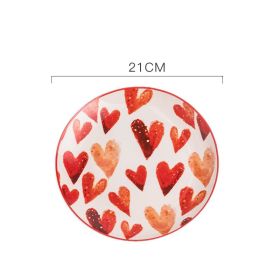 Home Creative Tableware Ins Ceramic Dinner Plate (Option: 8inch moon disc)