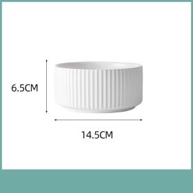 Creative Personality Household Ceramic Bowl Tableware (Option: White-6inch)