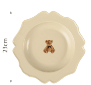 Ins Bear Ceramic Tableware Set (Option: Yellow-9inches)