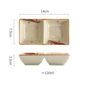 Hot Pot Barbecue Ceramic Dipping Sauce Seasoning Plate (Option: Redhead fish)