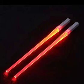 LED Light-emitting Chopsticks Light Stick Toys (Option: Red-3pair)
