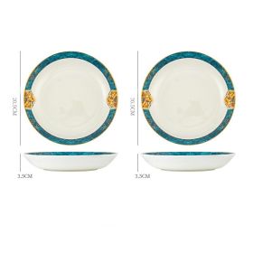 Dinner Plates Ceramic Steak Plate Web Porcelain (Option: 8in Rice dish-2PCS)