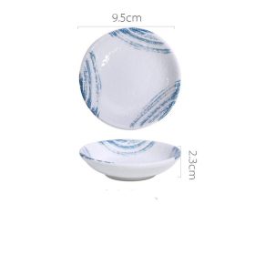 Japanese Ceramic Snack Appetizer Dim Sum Dipping Dish (Option: Blue ocean)