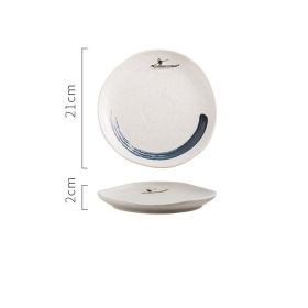 Irregular Ceramic Plates With Special-shaped Creative Discs (Option: Jiang Xue-8inches)