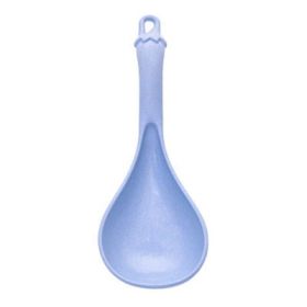 Thickened Large Long Handle Soup Spoon (Color: Blue)