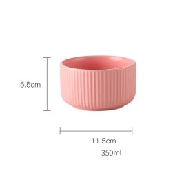 Home Creative Ceramic Oven Baking Bowls (Option: Pink-4.5inch)
