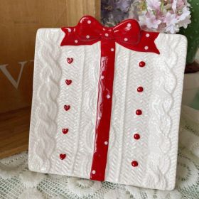 Bowknot Candy Square Cake Plate (Option: Small size)