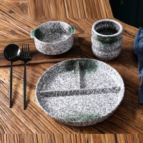 Ordered Diet Simple Style Solid Color Separating Tableware (Option: 5piece set F)
