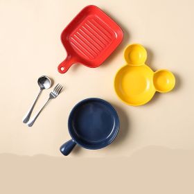 Cute Children's Dividing Tableware Supporting Household Baking Tray And Baking Bowl (Option: 5PC Set1)