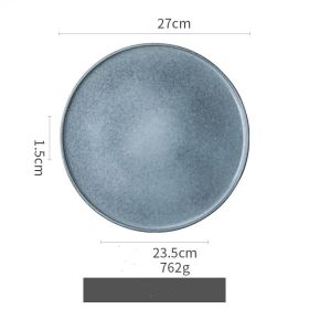 Retro Simple Household Ceramic Western Dinner Plate (Option: 10.5inches flat plate)