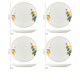 Dinner Plates Ceramic Steak Plate Web Porcelain (Option: 7in moonlight-4PCS)