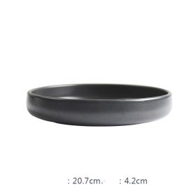 Nordic Ceramic Rice Bowl Steak Plate Deep  Household Tableware Dish Set (Option: Shallow platter)