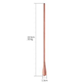 Creative Personality Stainless Steel Long Handle Coffee Spoon (Option: Rose Gold-Long section 22.5x1.3cm)