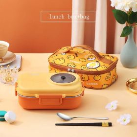 Office Worker Cartoon Insulation Box Stainless Steel Lunch Box (Option: Lunch box A)