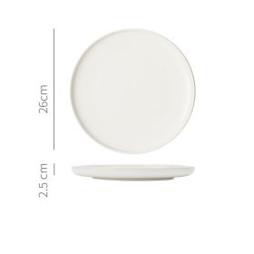 Nordic Ceramic Creative Household Western Dinner Plate (Option: Matte white-10inch)