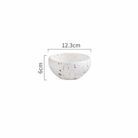 Household Simple Ceramic Terrazzo Plate Tableware (Option: A)