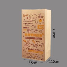 Disposable Burger And French Fries Takeaway Box (Option: Cowhide packing bag 100PCS)