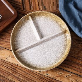 Ordered Diet Simple Style Solid Color Separating Tableware (Option: Single disc B)