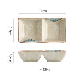 Hot Pot Barbecue Ceramic Dipping Sauce Seasoning Plate (Option: Sailfish)