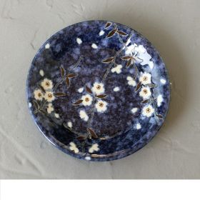 Blue Painted Into Cherry Blossom Multi-use Bowl Rice Porridge (Option: Small plate)