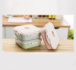 Three-dimension Square Sealed Fresh-keeping Lunch Box (Option: Nordic green-Square)