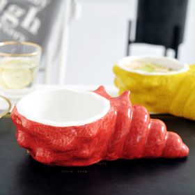 Creative Posed Irregular Tableware Conch Bowl (Option: Light blue conch bowl)