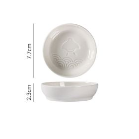 Japanese Round Creative Ceramic Soy Sauce Dish (Option: Abstract bird taste dish)