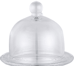 Display Dust-proof Glass Cover Dim Sum Tray Pastry Plate (Option: Small plate lid)