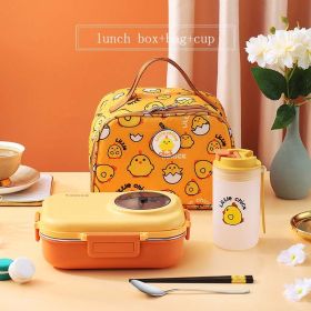 Office Worker Cartoon Insulation Box Stainless Steel Lunch Box (Option: Lunch box B)